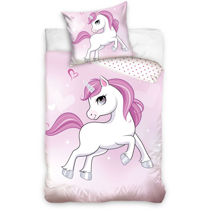 Babydekbedovertrek Unicorn Roze 90X120 cm