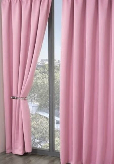 LUXE VERDUISTERENDE PLOOIGORDIJN - ROZE - 2 Stuks