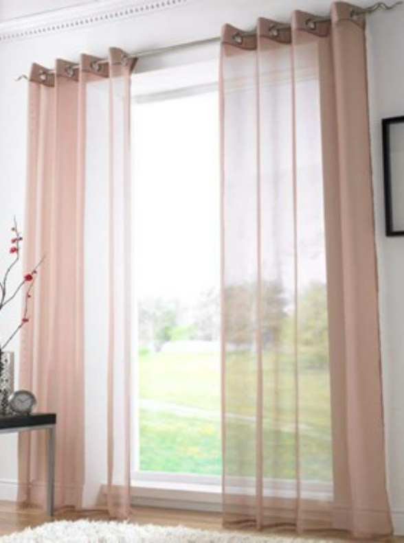 Vitrage Ringgordijn Milano Beige