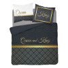 Dekbedovertrek set KING & QUEEN goud 160x200cm