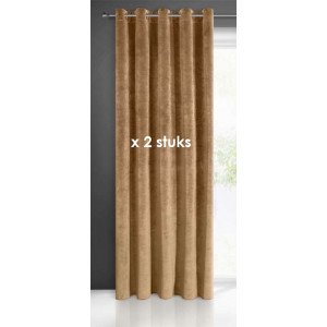 VELOURS RINGGORDIJN HONEY 140X250 2STUKS